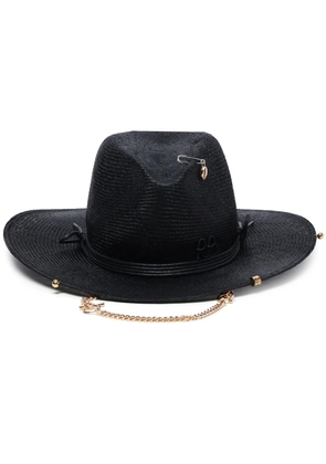 Ruslan Baginskiy logo-embroidered chain sun hat - Black
