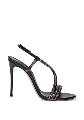 Casadei Josephine beaded strap sandals - Black