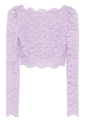 Rabanne lace crop top - Purple
