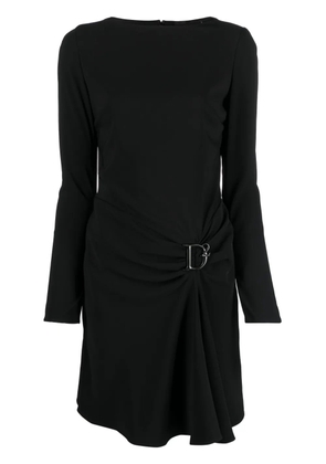 DSQUARED2 logo-plaque draped dress - Black
