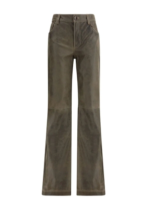 ETRO flared leather trousers - Brown