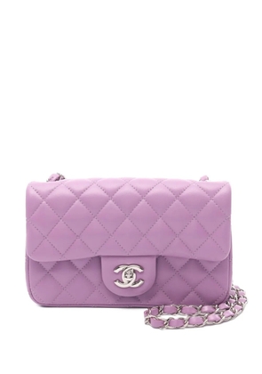 CHANEL Pre-Owned 2019 mini matelasse 20 shoulder bag - LIGHT PURPLE