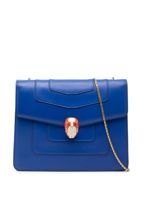 Bvlgari Pre-Owned 2010-2025 Small Leather Square Serpenti Forever Chain crossbody bag - Blue