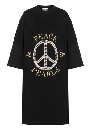 Moschino logo-print cotton dress - Black