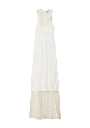 TWINSET halter lace maxi dress - White