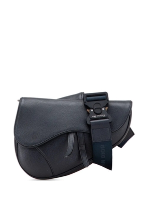Christian Dior Pre-Owned 2019 Grained Calfskin Saddle Bag crossbody bag - Blue