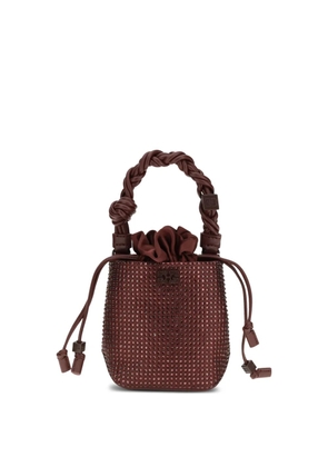 GANNI mini Bou embellished bucket bag - Red