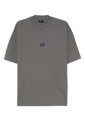 Balenciaga logo-embroidered cotton T-shirt - Grey