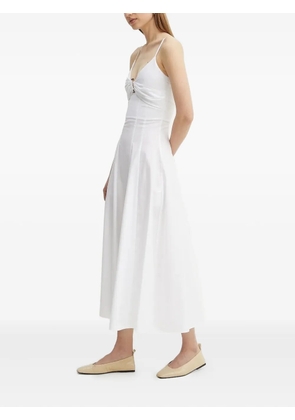 SIMONA CORSELLINI ring-detail midi dress - White