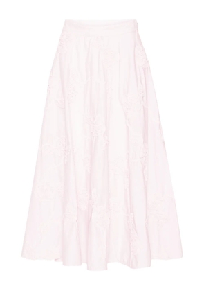 ROTATE BIRGER CHRISTENSEN flower midi skirt - Pink