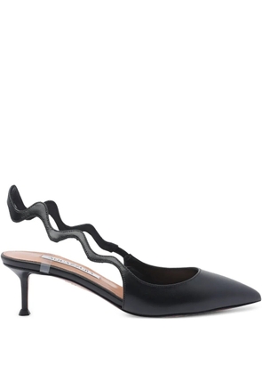 Aquazzura wave-detail slingback pumps - Black