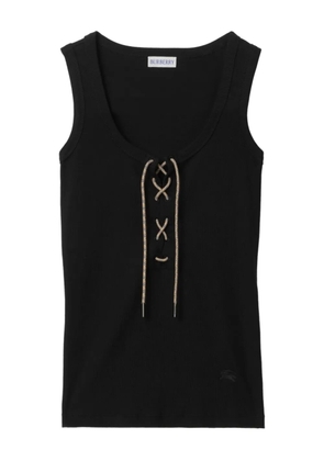 Burberry lace-up tank top - Black