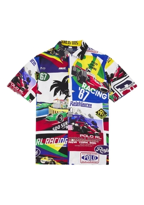 Polo Ralph Lauren racing-print shirt - White