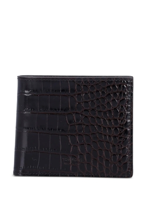 TOM FORD crocodile-effect bifold wallet - Black