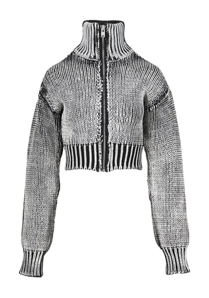 Vaquera chunky-knit zip cardigan - Black