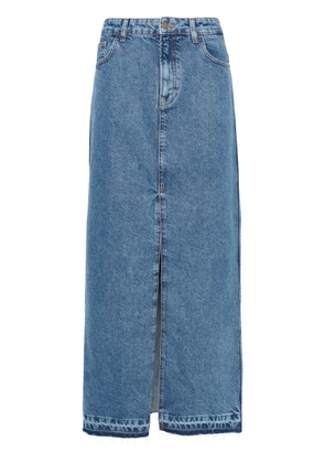 Philosophy Di Lorenzo Serafini mid-rise denim maxi skirt - Blue