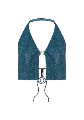 Oséree ring halterneck top - Blue