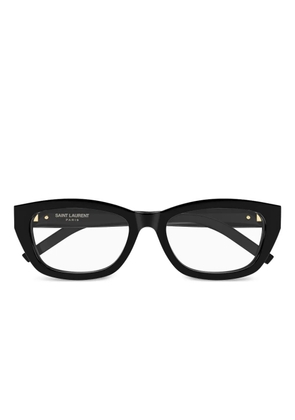 Saint Laurent Eyewear cat-eye logo glasses - Black