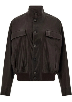 Ferragamo leather jacket - Brown