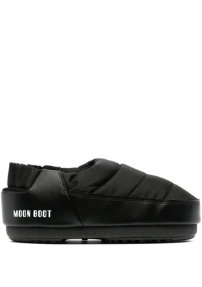Moon Boot elasticated band padded slippers - Black