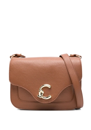 Coccinelle C-me flap cross body bag - Brown