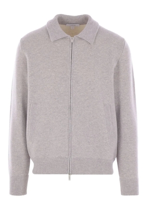 Lardini polo-collar cardigan - Grey