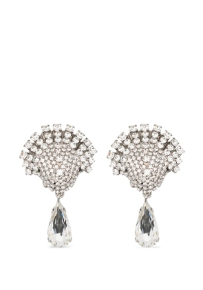 Alessandra Rich shell drop earrings - Silver