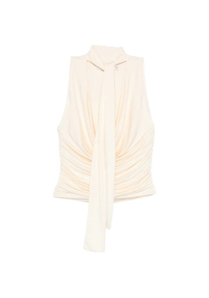 Aya Muse self-tie draped top - Neutrals