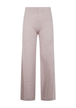 D.Exterior sequin-embellished wool trousers - Pink