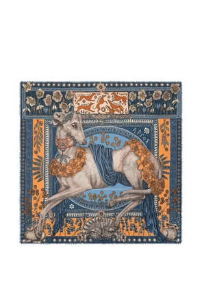 Sabina Savage illustration scarf - Blue