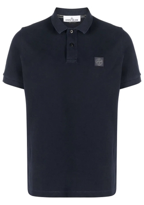 Stone Island logo-patch polo shirt - Blue