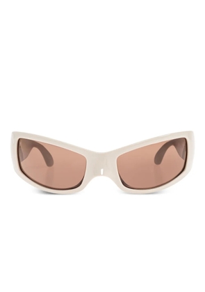 Balenciaga Eyewear Rectangle Frame Sunglasses - Brown