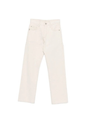 Patrizia Pepe logo-button straight-leg jeans - Neutrals