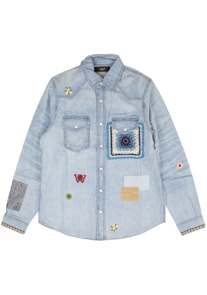 AMIRI embroidered denim shirt - Blue