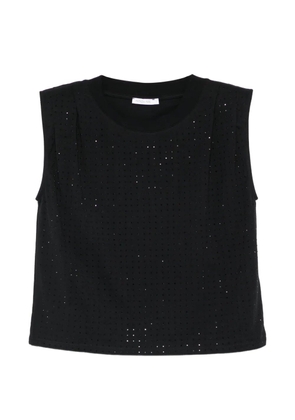 Patrizia Pepe rhinestone-embellished top - Black