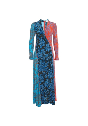 DVF Diane von Furstenberg silk print maxi dress - Blue