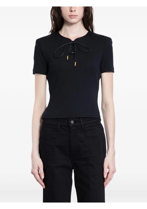 Givenchy ribbed lace-up blouse - Black