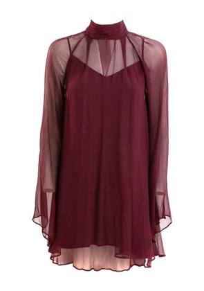 STAUD high-neck long-sleeve dress - Red