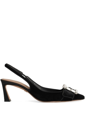 Dolce & Gabbana crystal-buckle slingback pumps - Black