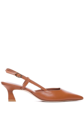 Stuart Weitzman 50mm Vinnie slingback pumps - Brown
