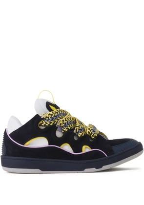 Lanvin Curb cut-out braided sneakers - Blue