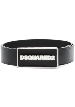 DSQUARED2 logo-buckle leather belt - Black