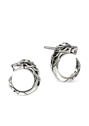 John Hardy sterling silver Naga sapphire earrings