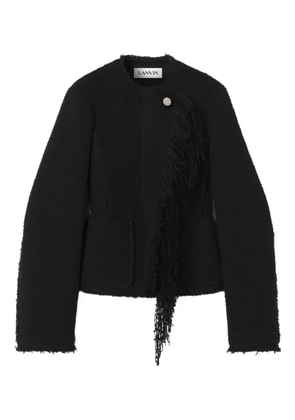 Lanvin asymmetrical fringe-detail jacket - Black