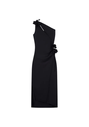 Coperni asymmetric mini flower dress - Black