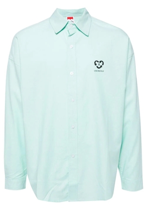 Ground Zero Recycle logo-print cotton shirt - Green