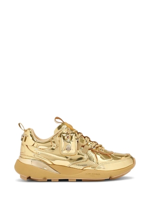 Kurt Geiger London metallic laced kurt runner sneakers - Gold