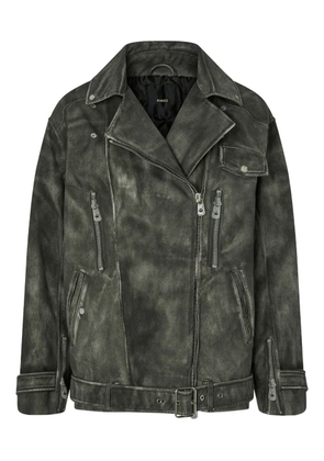 PINKO belted biker jacket - Black