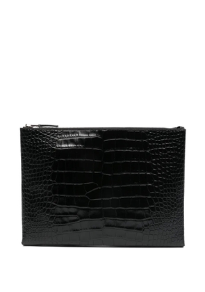 TOM FORD textured zip-closure clutch bag - Black