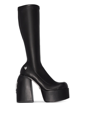 NAKED WOLFE Spice 140mm platform boots - Black